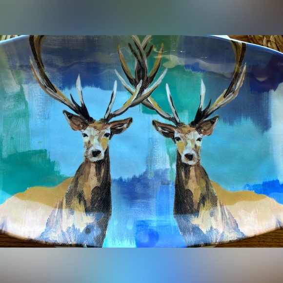 Winter Fauna stag platter by Lauren Walcott for Anthropologie - Picture 2 of 7